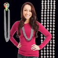33" Metallic Silver Round Beads Necklace